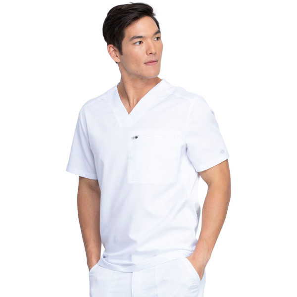 Топ медицинский мужской Dickies DK865, белый, XS - фото 1