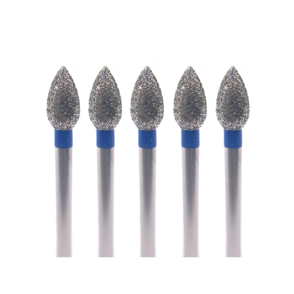 Бор алмазный Ecoline E 368, бутон, D=3.2 мм, FG, синий, 5 шт - фото 0