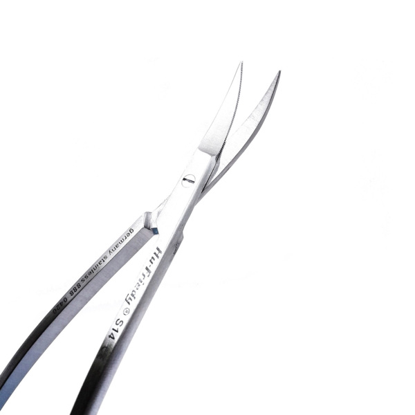 Ножницы LaGrange #14, остроконечные, двойной изгиб, 1 зубчатое лезвие, 11,5 см - фото 3