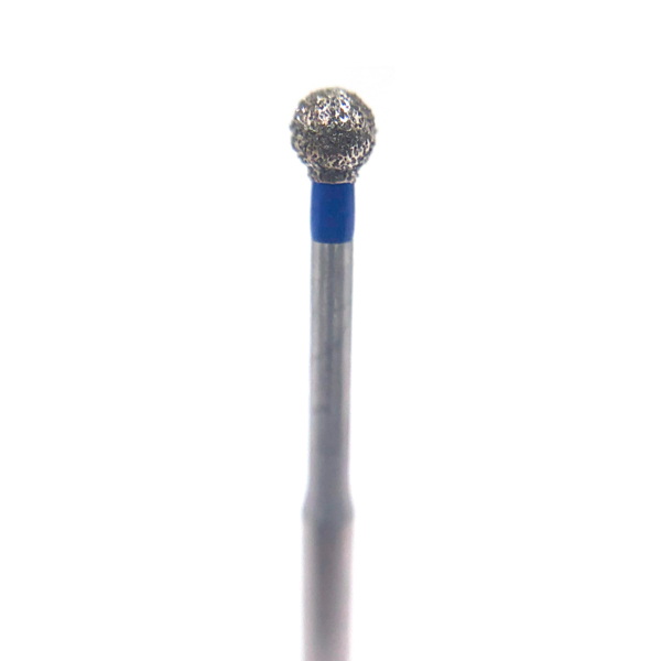 Бор алмазный Ecoline E 801L M, шаровидный удлиненный, D=2.1 мм, FG, синий, 5 шт - фото 0