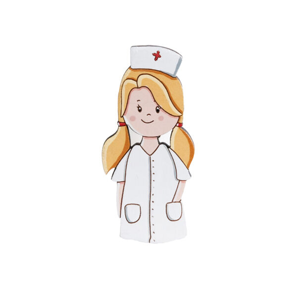 Значок "Медсестра", блондинка - фото 0