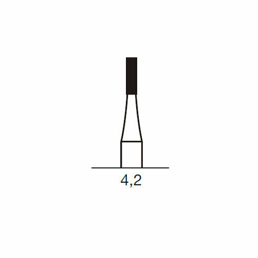 Бор твердосплавный CB 21, цилиндр, D=1.2 мм, L=4.2 мм, FG, синий - фото 1