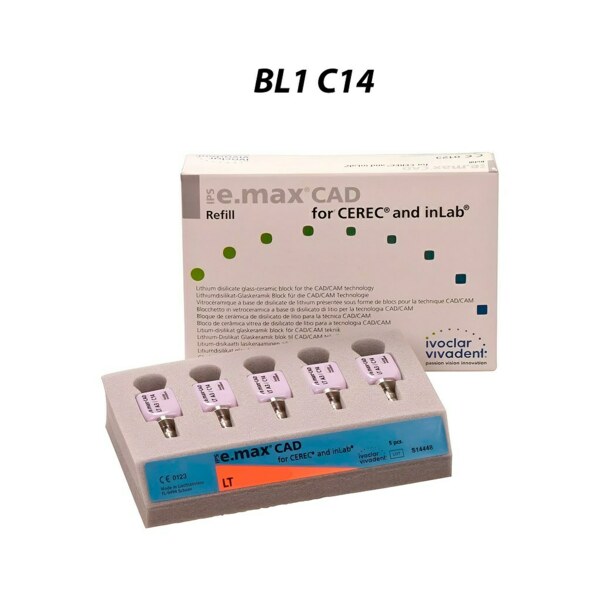 IPS e.max CAD CEREC/inLab LT - блоки из стеклокерамики, цвет BL1 C14, 5 шт - фото 0