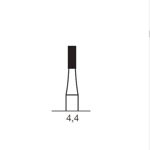 Бор твердосплавный CB 31, цилиндр с зубцами, D=1.6 мм, L=4.4 мм, HP, синий - фото 1