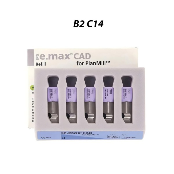 IPS e.max CAD PlanMill LT - блоки из дисиликата лития, цвет B2, C14, 5 шт - фото 0