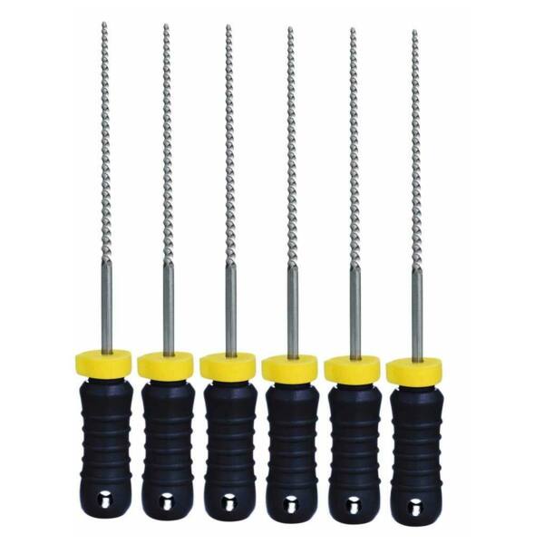 Файлы ручные Eurofile K-Files, для прохождения и расширения корневых каналов, 25 мм, №80/.02, сталь, 6 шт - фото 0