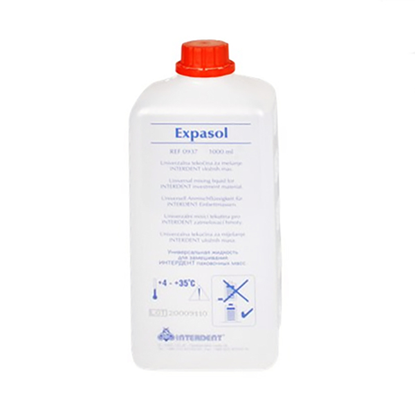 Жидкость Interdent Expasol, для замешивания паковочных масс, 1 л - фото 0