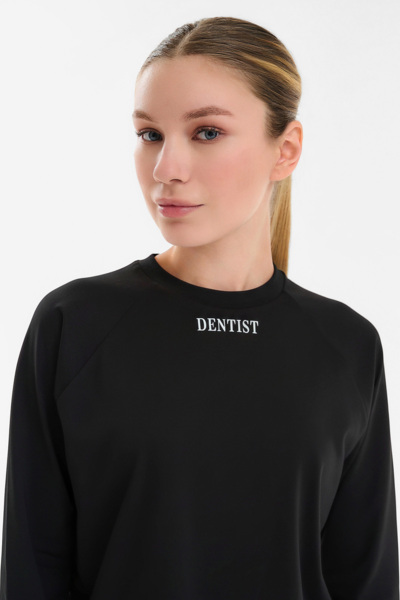 Лонгслив женский Тезис TZ112, принт "DENTIST", черный, 44 - фото 1