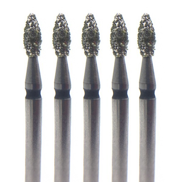 Бор алмазный 831SG, почка, D=1.4 мм, L=4.0 мм, FG, черный, 5 шт - фото 0