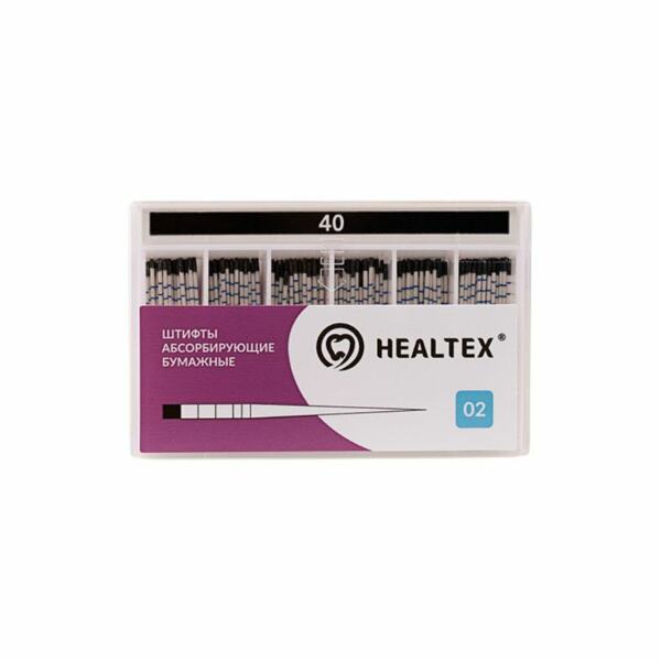 Штифты бумажные Healtex, абсорбирующие, с маркировкой длины, №40/.02, 200 шт - фото 0