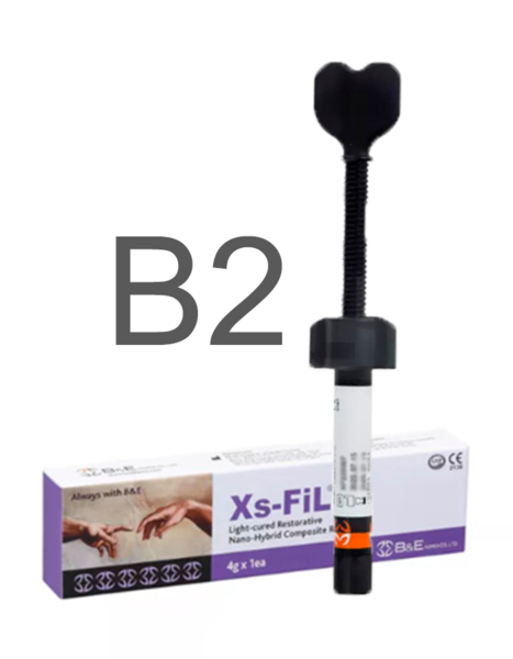 Xs-FiL - универсальный наногибридный светоотверждаемый композит, цвет B2, шприц 4 г - фото 0