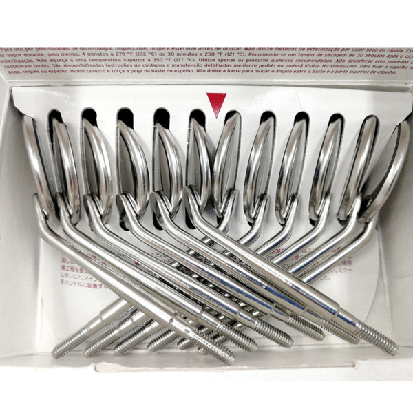 Зеркало Hu-Friedy #4, родиевое, одностороннее, американская резьба, 22 мм, 12 шт - фото 3