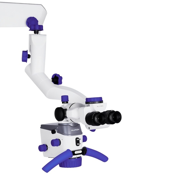 Микроскоп стоматологический Alltion AM-5000VF, операционный, 6-ступенчатое увеличение, с вариоскопом и флуоресцентным режимом, сменное крепление - фото 1