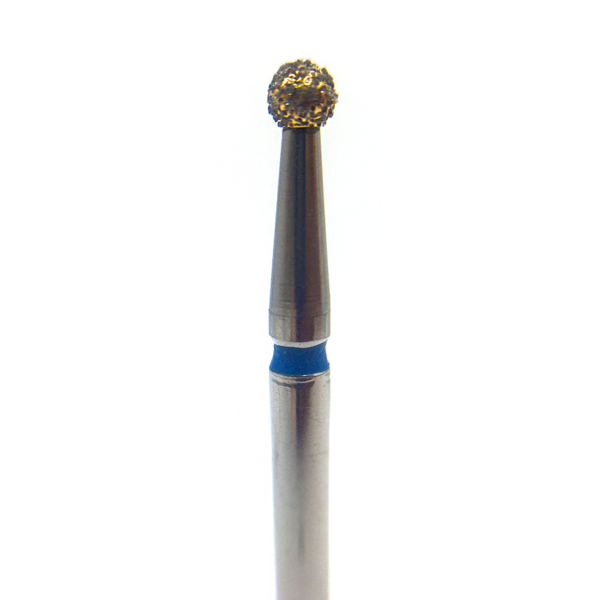 Бор алмазный 801Q, GOLD Line, шаровидный, D=1.6 мм, FG, синий - фото 0