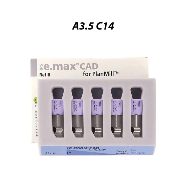 IPS e.max CAD PlanMill LT - блоки из дисиликата лития, цвет A3.5, C14, 5 шт - фото 0