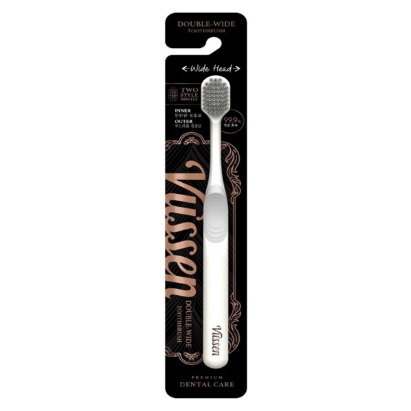 Набор зубная паста Vussen W "Цитрусовая свежесть", отбеливающая + белая щётка Vussen "Double-Wide", 120 г - фото 3