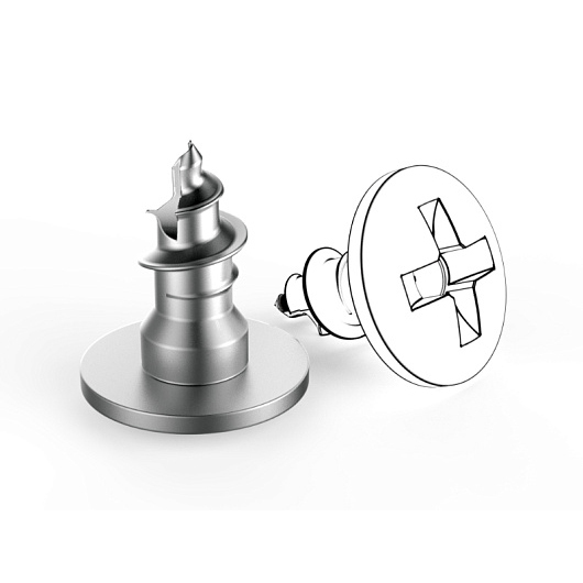 Винт для фиксации мембран, высота головки 0,5 мм, Ø 1.4x4.0 мм, 5 шт - фото 0