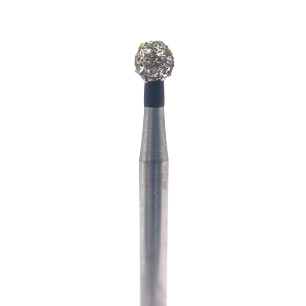 Бор алмазный Ecoline E 801 SC, шаровидный, турбинный наконечник, D=2.1 мм, черный, 1 шт - фото 0