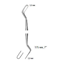 Шпатель, жесткий, 3,0/3,0 мм, длина 175 мм - фото 1