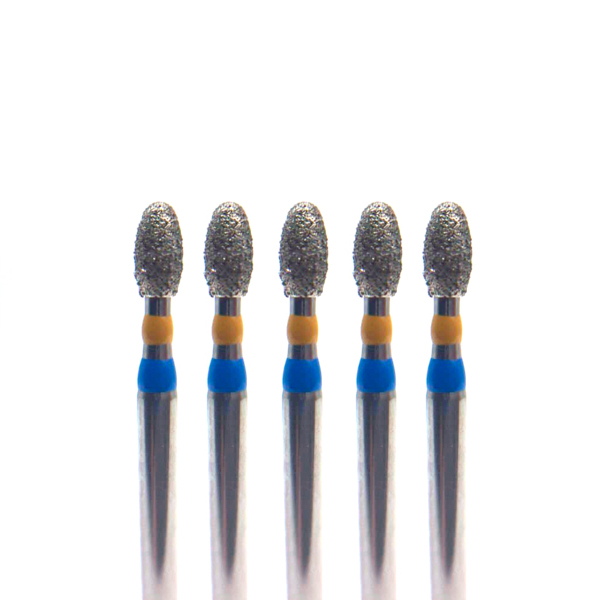 Бор алмазный Z379, бутон, D=1.8 мм, L=3.5 мм, FG, синий, 5 шт - фото 0
