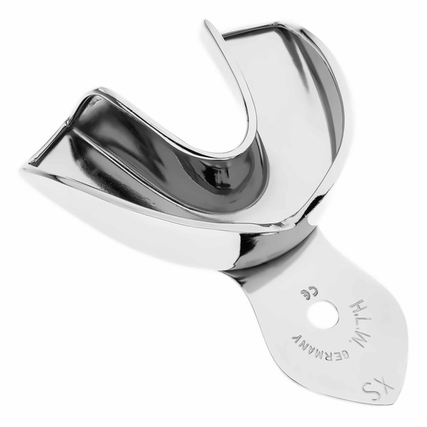 Ложка оттискная HLW, полная, без перфорации, нижняя челюсть, размер XS, сталь, 1 шт - фото 0