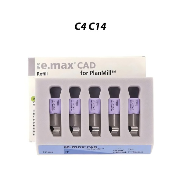 IPS e.max CAD PlanMill LT - блоки из дисиликата лития, цвет C4, C14, 5 шт - фото 0