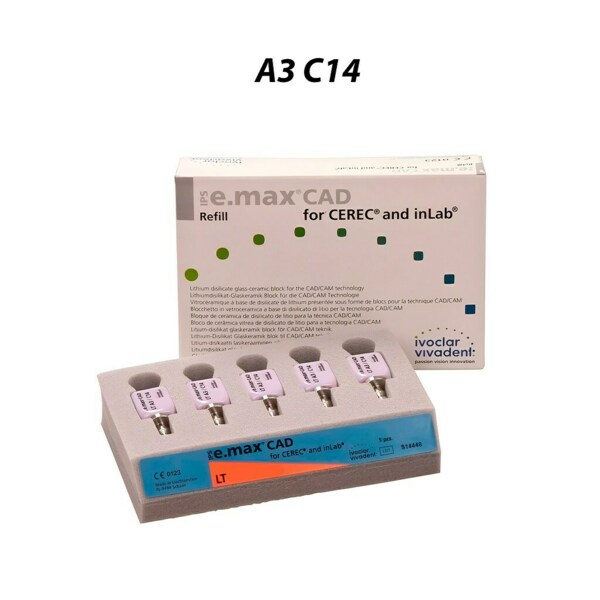 IPS e.max CAD CEREC/inLab LT - блоки из стеклокерамики, цвет A3 C14, 5 шт - фото 0