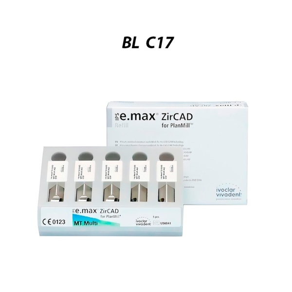 IPS e.max ZirCAD PlanMill MT Multi - блоки из оксида циркония, цвет BL1, C17, 5 шт - фото 0