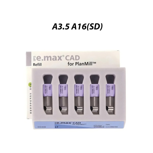 IPS e.max CAD PlanMill LT - блоки из дисиликата лития, цвет A3.5, A16(SD), 5 шт - фото 0