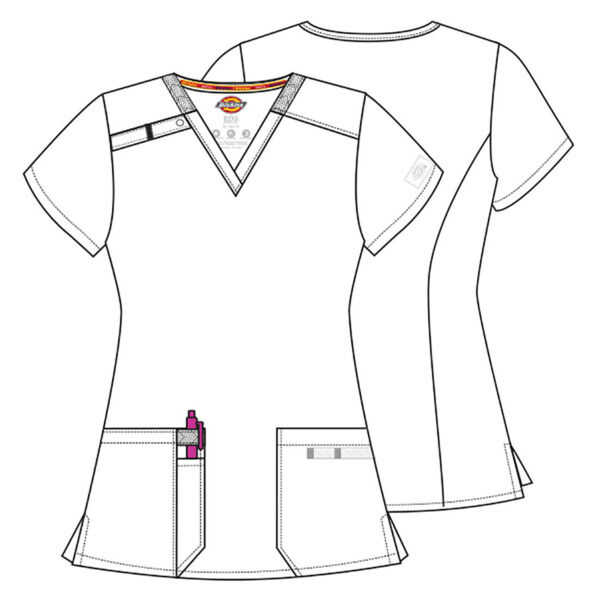 Топ медицинский женский Dickies DK615, бирюзовый, L - фото 4