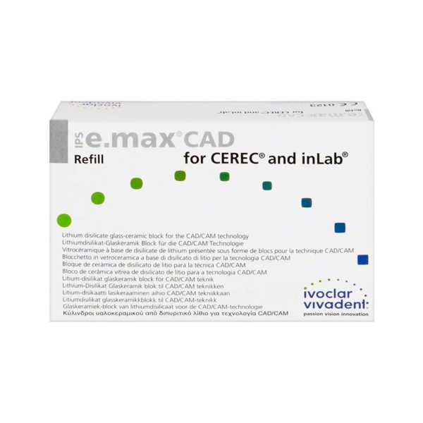 IPS e.max CAD CEREC/inLab LT - блоки из стеклокерамики, цвет A2 A14 (L), 5 шт - фото 2