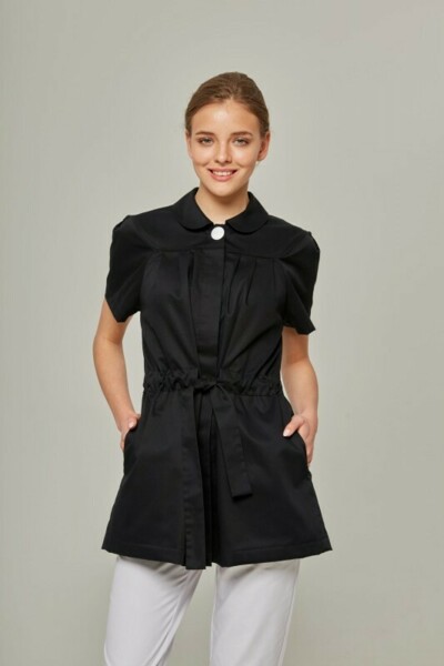 Туника женская Dr. Nice на пуговицах, черный, 44 - фото 0