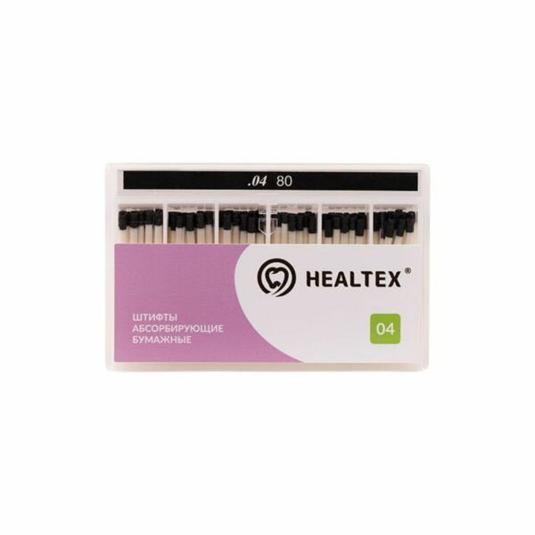 Штифты бумажные Healtex, абсорбирующие, без маркировки длины, №80/.04, 100 шт - фото 0