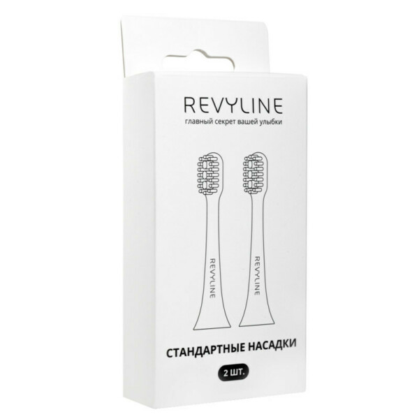 Насадка Revyline RL 050 Kids, для электрических звуковых зубных щёток, белый/оранжевый, 2 шт - фото 1