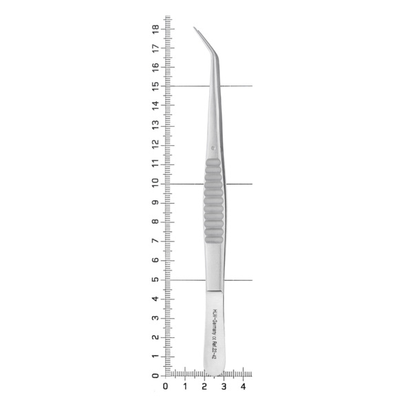 Пинцет микрохирургический HLW 22-42*, изогнутый, 180 мм - фото 4