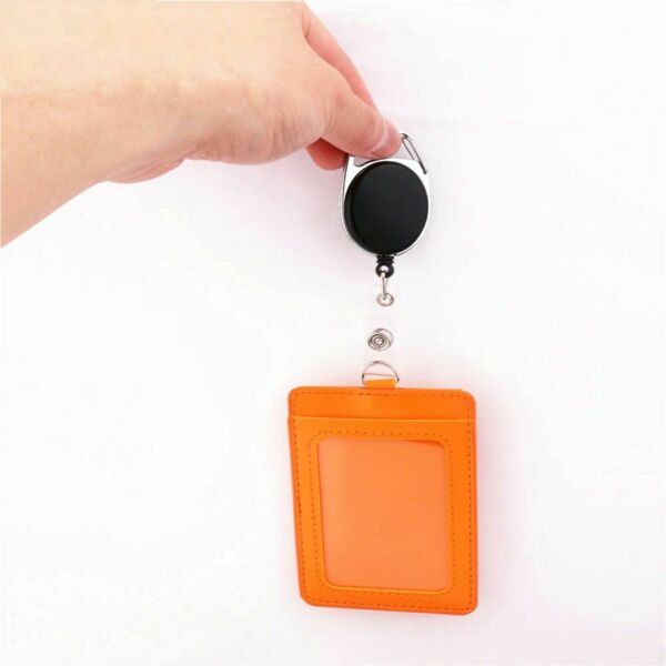 Держатель для бейджа с рулеткой, черный - фото 3