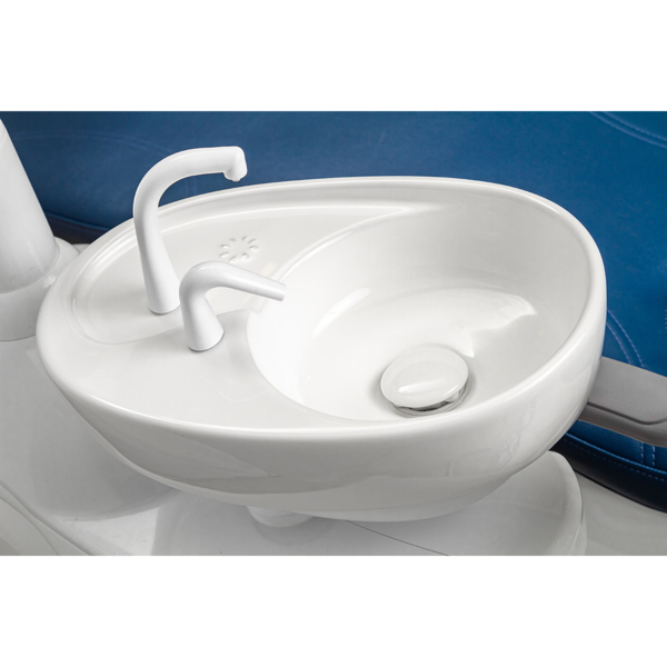 Стоматологическая установка SAFETY M2 с принадлежностями, верхняя подача, с 24-диодным светильником	 - фото 4