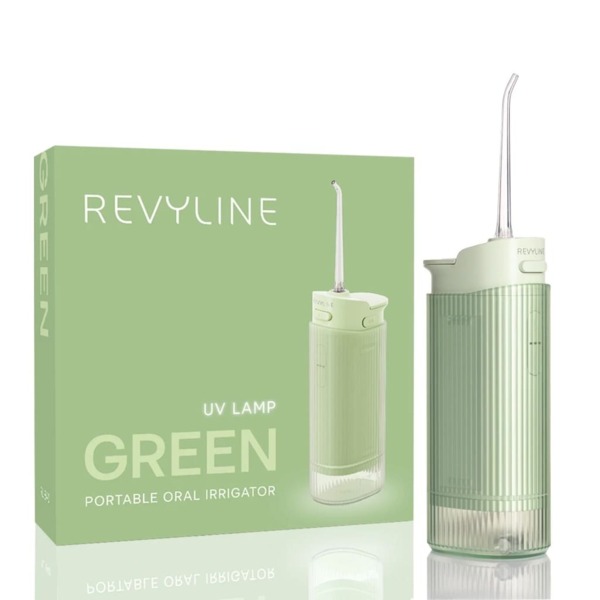 Ирригатор портативный Revyline RL 840, 4 режима, 2 насадки, зеленый - фото 0