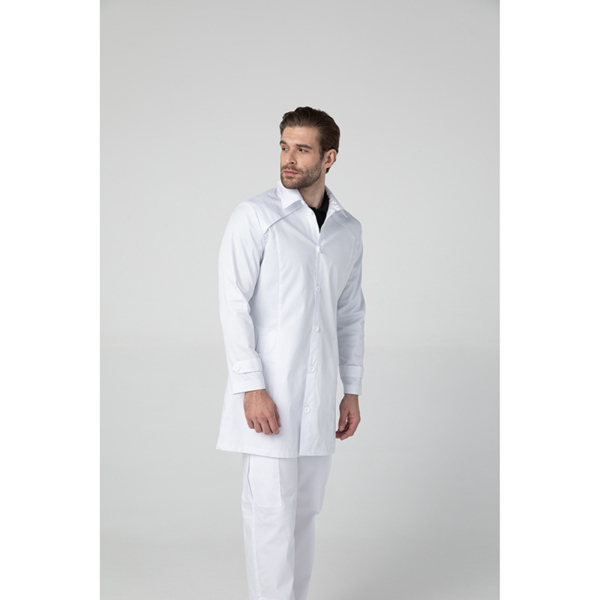 Халат мужской Dr. Nice с воротником, белый, 52 - фото 2