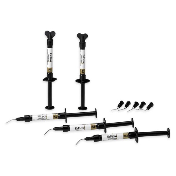 EsFlow — жидкотекучий светоотверждаемый пломбировочный материал, цвет B1, шприц 2 г х 2 шт - фото 1