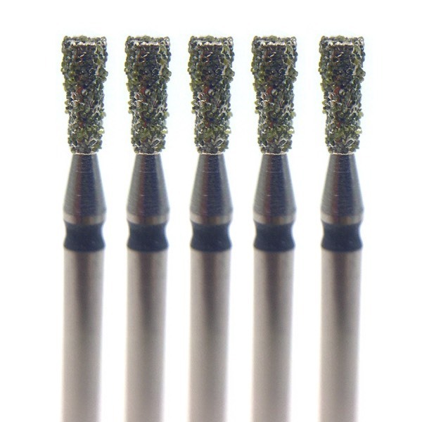 Бор алмазный 807SG, конус обратный, D=1.4 мм, L=3.5 мм, FG, черный, 5 шт - фото 0