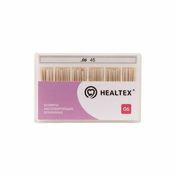 Штифты бумажные Healtex, абсорбирующие, без маркировки длины, №45/.06, 100 шт - фото 0