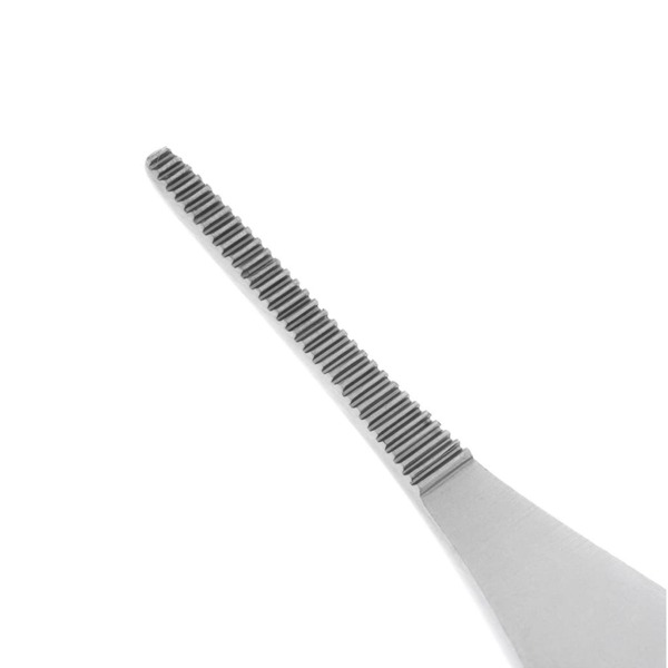 Пинцет анатомический Nopa Instruments Adson, прямой, для фиксации мягких тканей, рифленые зубчики, L=120 мм, сталь, 1 шт - фото 1