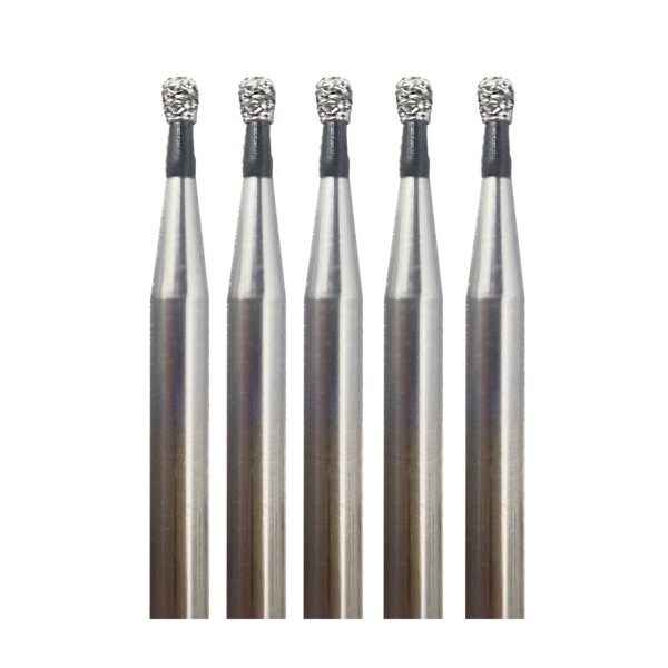 Бор алмазный Ecoline E 805, конус обратный, D=2.1 мм, FG, черный, 5 шт - фото 0