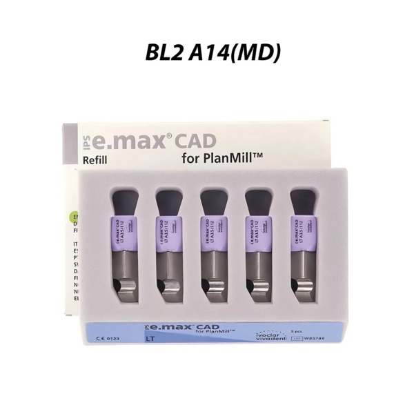 IPS e.max CAD PlanMill LT - блоки из дисиликата лития, цвет BL2, A14 (MD), 5 шт - фото 0
