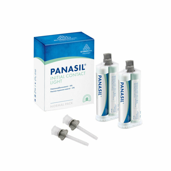 Panasil initial contact Light - корригирующий материал на основе А-силикона, 2x50 мл + 8 смесителей