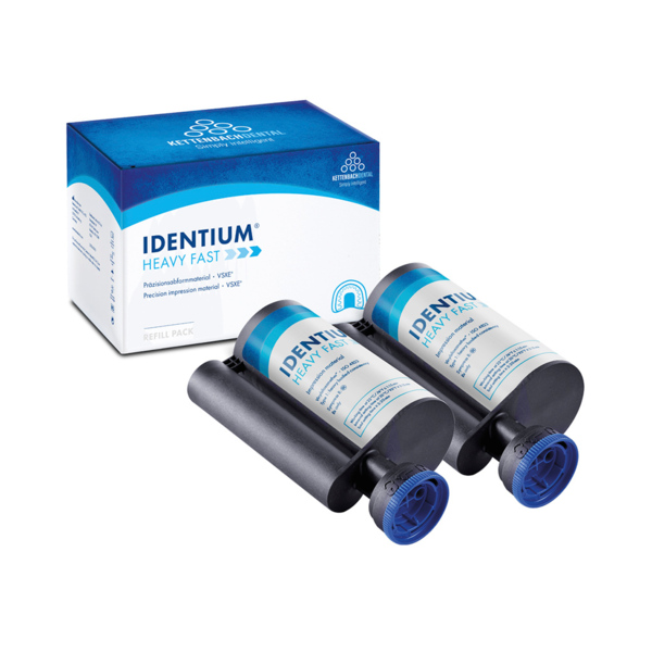 Identium Heavy Fast - вязкотекучий оттискной материал, короткое время прибывания во рту, 2x380 мл - фото 0