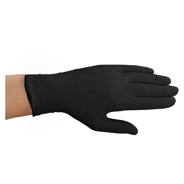 Перчатки нитриловые, текстурированные, черные, размер XS, 100 шт - фото 2