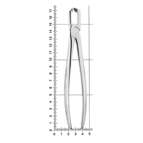 Щипцы для удаления зубов, нижние 3-и моляры, глубокий захват, вертикально-изогнутые, стандартные - фото 7