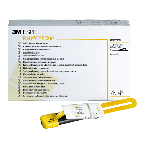 Цемент композитный 3M ESPE RelyX U200, самоадгезивный, для постоянной фиксации, цвет А3-О опаковый, кликер, 1х11 г - фото 0